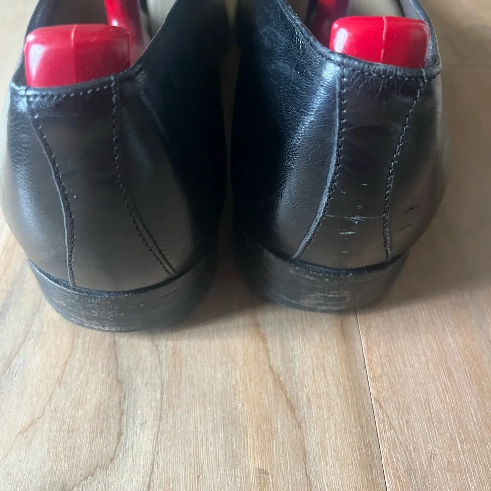 Bally Black Leather Slip-On Loafers